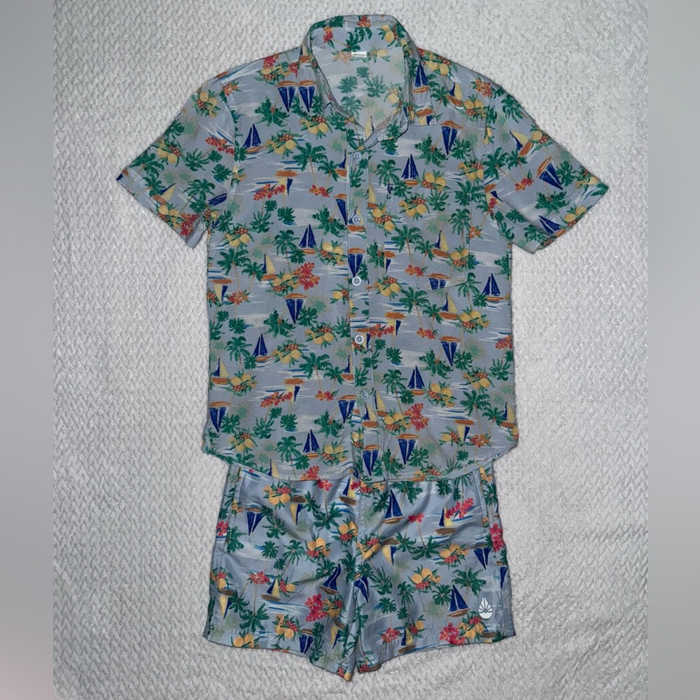 O’rageous Toile Printed E Boardshort/Shirt Set